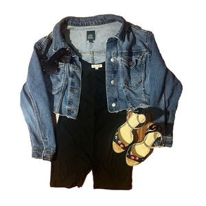 Ellie & Kate ribbed one piece short set